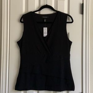 NWT, WHBM sleeveless black top.